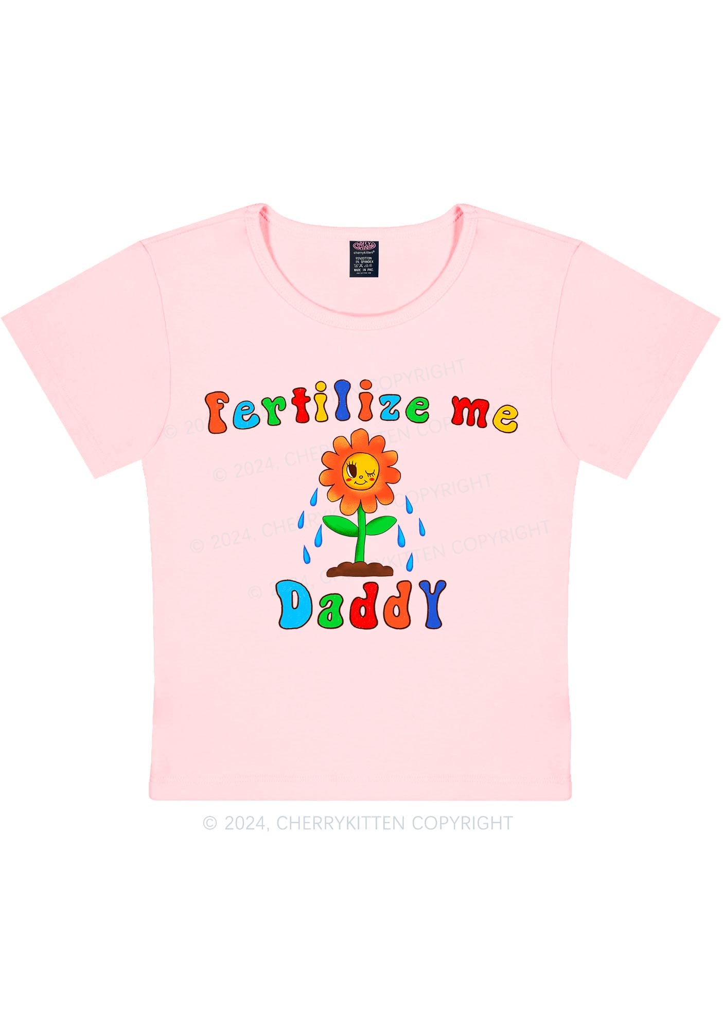 Fertilize Me Daddy Y2K Baby Tee Cherrykitten