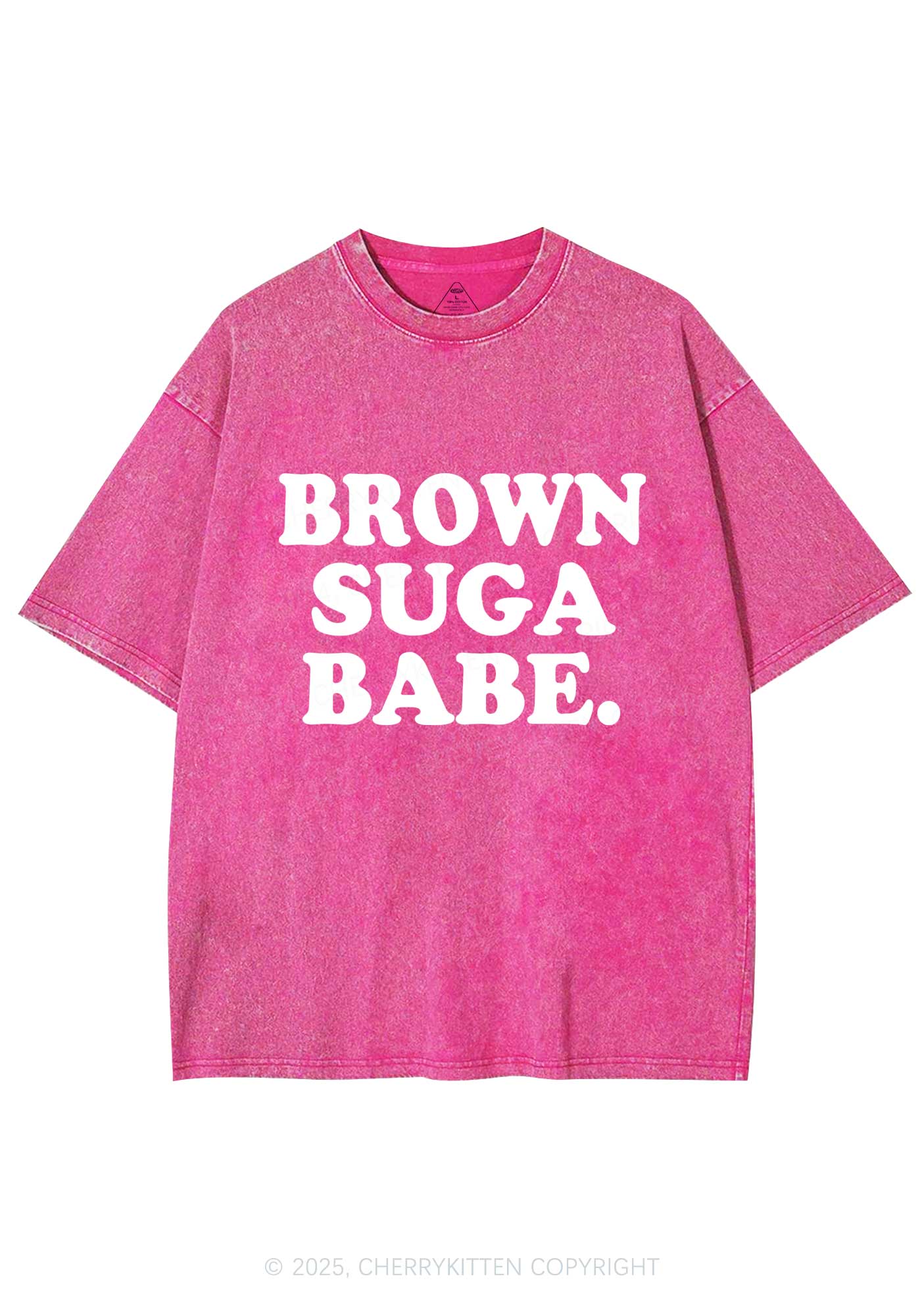 Brown Suga Babe Y2K Washed Tee Cherrykitten