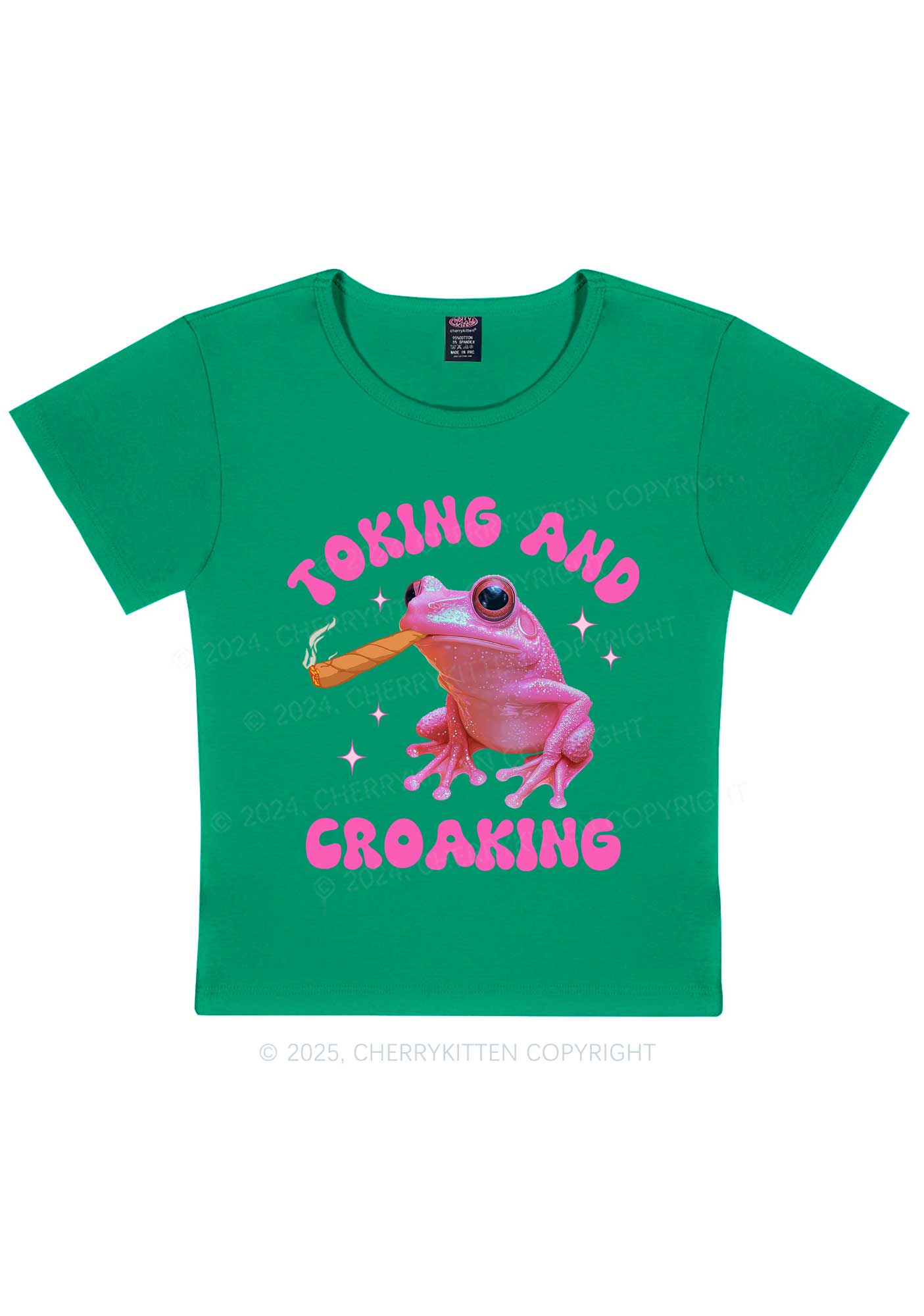 Toking And Croaking Y2K Baby Tee Cherrykitten