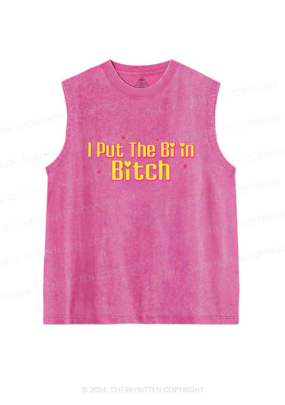 Put The Bi In Bxxch Y2K Washed Tank Cherrykitten