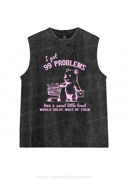 Ninety-nine Poblems Y2K Washed Tank Cherrykitten