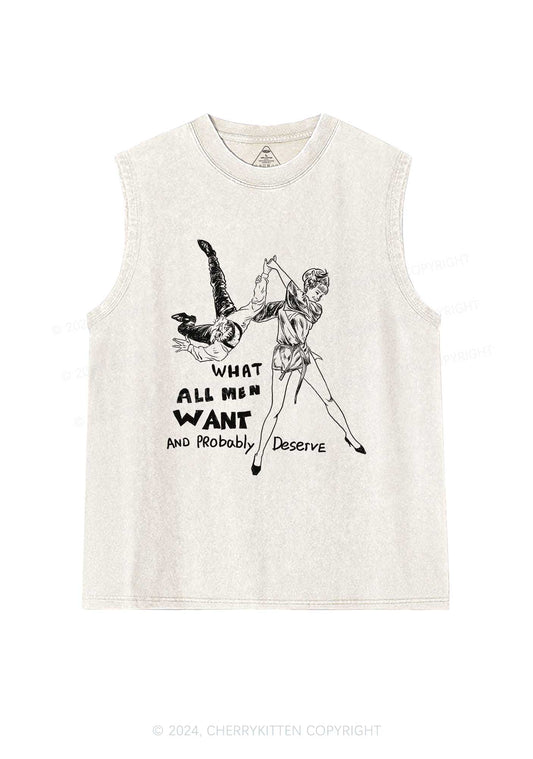 What All Men Want Y2K Washed Tank Cherrykitten