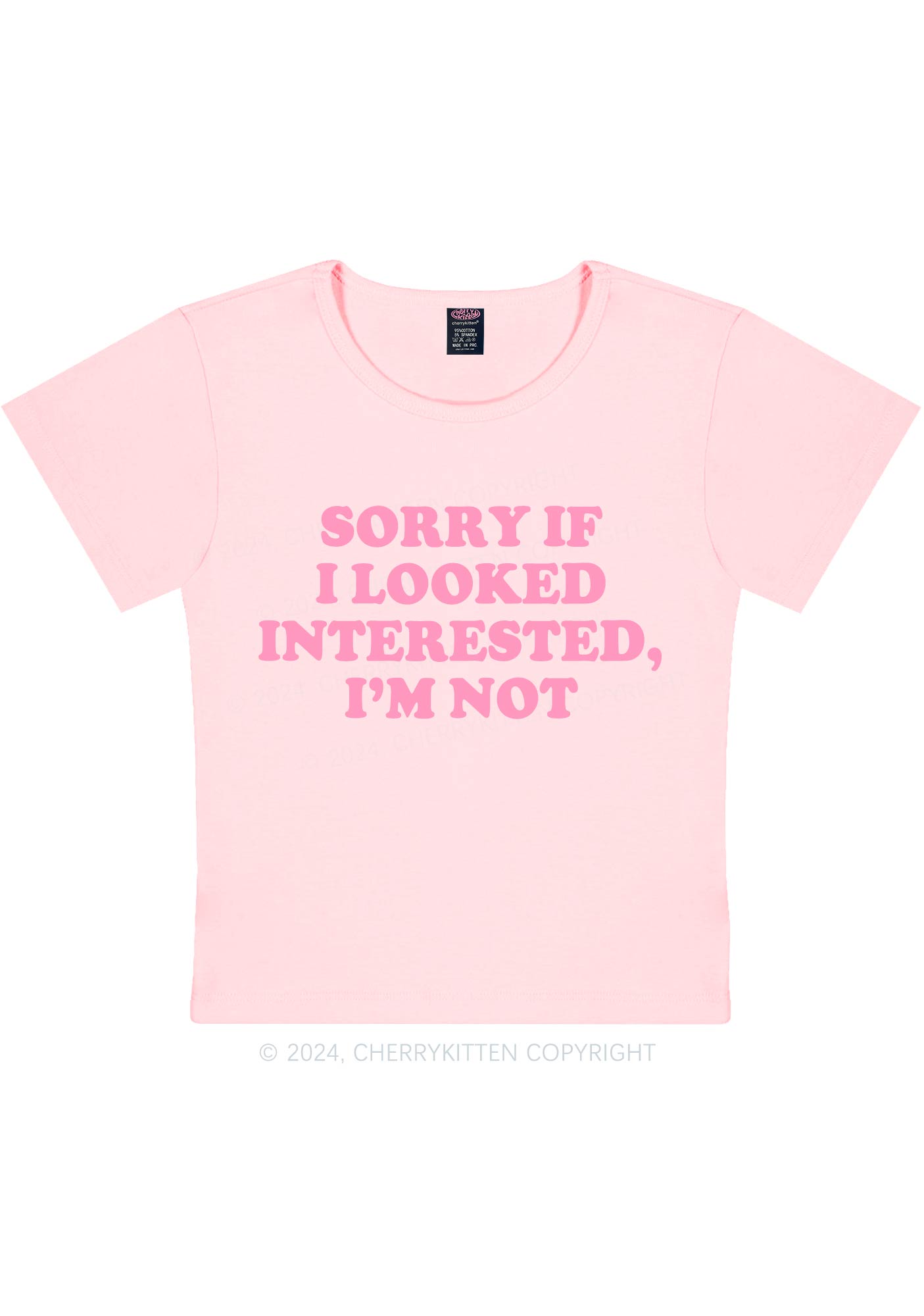 Sorry If I Looked Y2K Baby Tee Cherrykitten