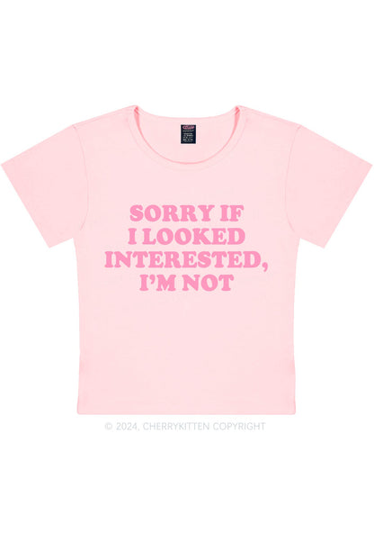 Sorry If I Looked Y2K Baby Tee Cherrykitten