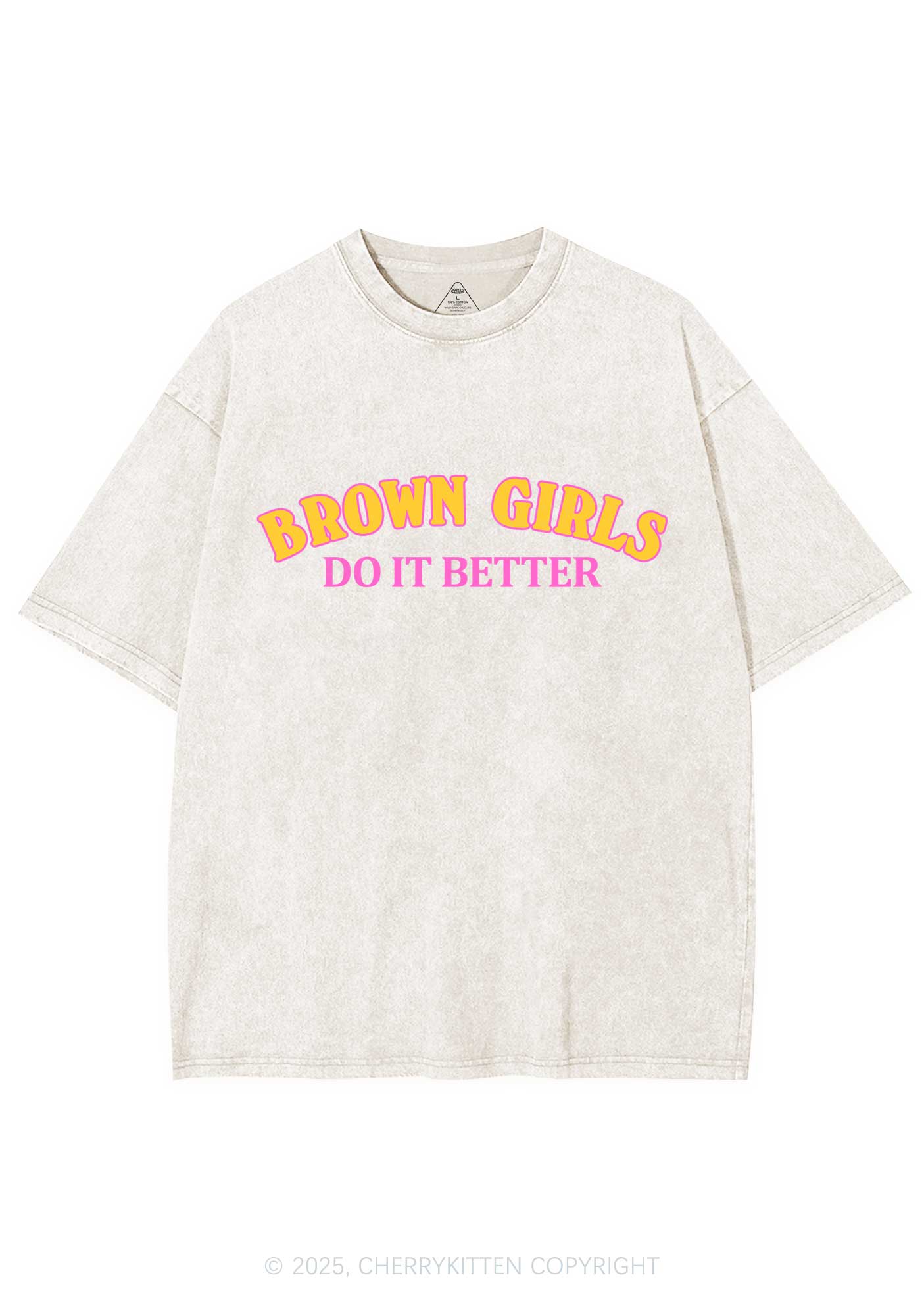 Brown Girls Do It Better Y2K Washed Tee Cherrykitten