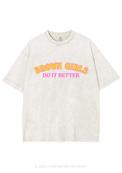 Brown Girls Do It Better Y2K Washed Tee Cherrykitten