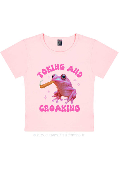 Toking And Croaking Y2K Baby Tee Cherrykitten