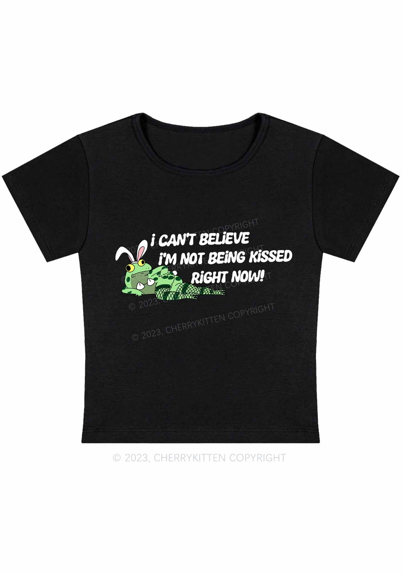 Curvy I'm Not Being Kissed Right Now Y2K Baby Tee Cherrykitten