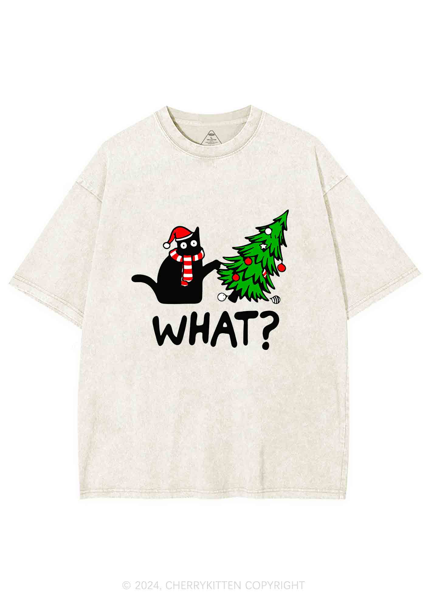 What Christmas Tree Y2K Washed Tee Cherrykitten