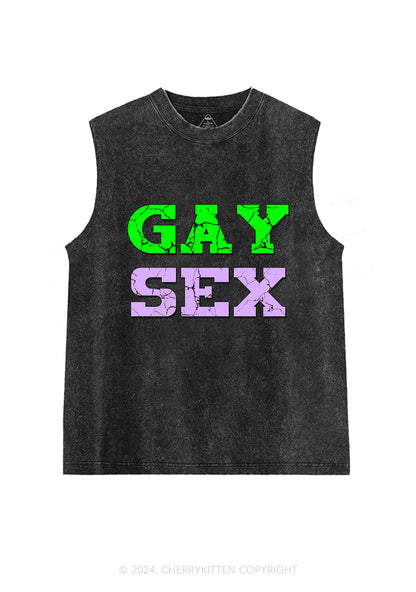 Gay Six Y2K Washed Tank Cherrykitten