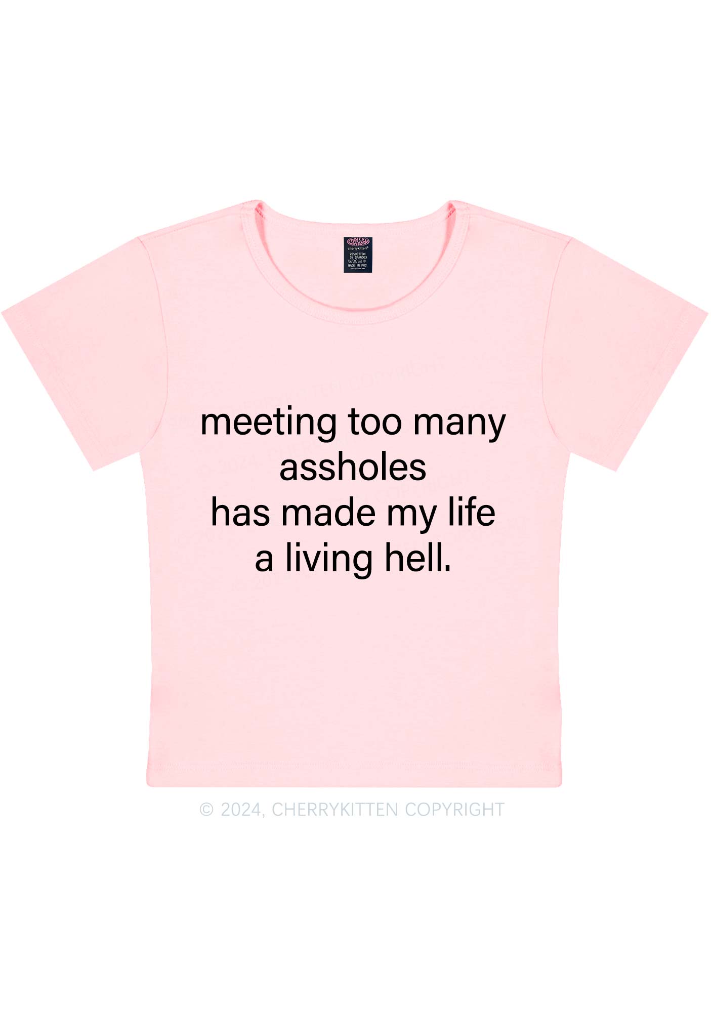 Living Hell Y2K Baby Tee Cherrykitten