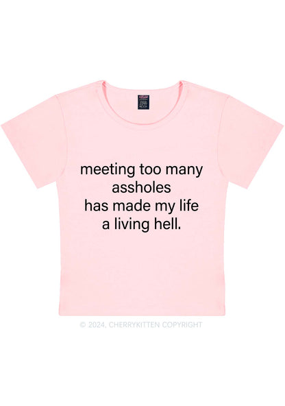 Living Hell Y2K Baby Tee Cherrykitten