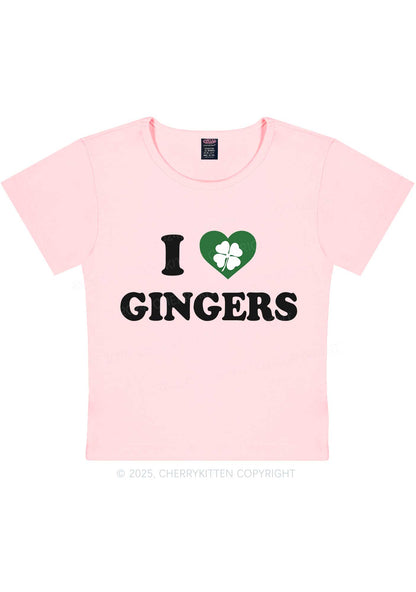 I Love Gingers St Patricks Y2K Baby Tee Cherrykitten