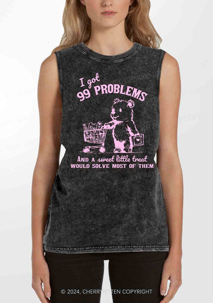 Ninety-nine Poblems Y2K Washed Tank Cherrykitten