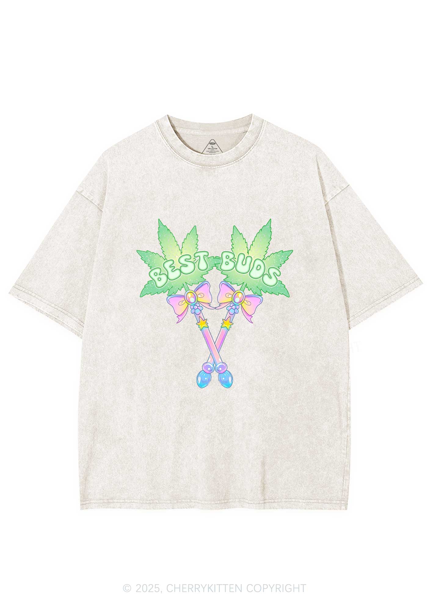 Best Buds Y2K Washed Tee Cherrykitten