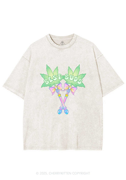 Best Buds Y2K Washed Tee Cherrykitten