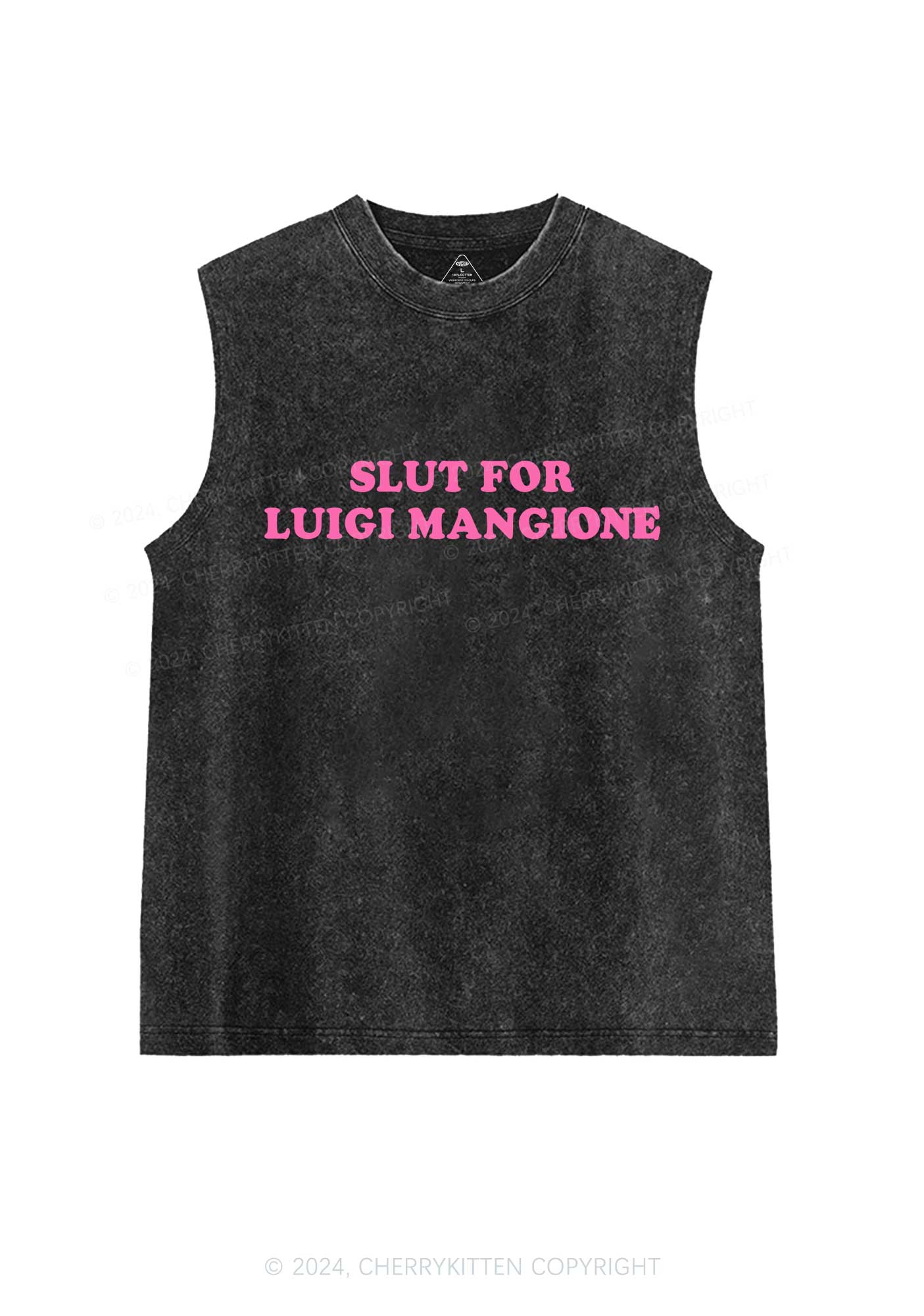 Slxt For Luigi Y2K Washed Tank Cherrykitten