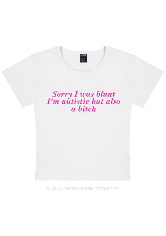 Sorry I Was Blunt Y2K Baby Tee Cherrykitten