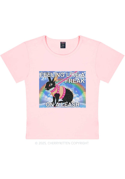 Freak On A Leash Y2K Baby Tee Cherrykitten