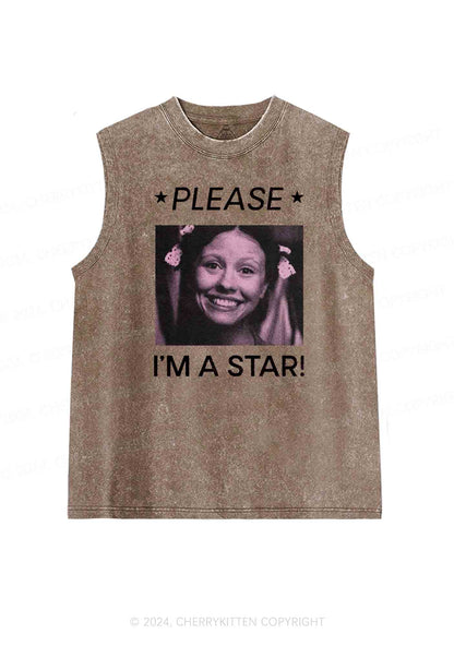 Halloween I'm A Star Y2K Washed Tank Cherrykitten