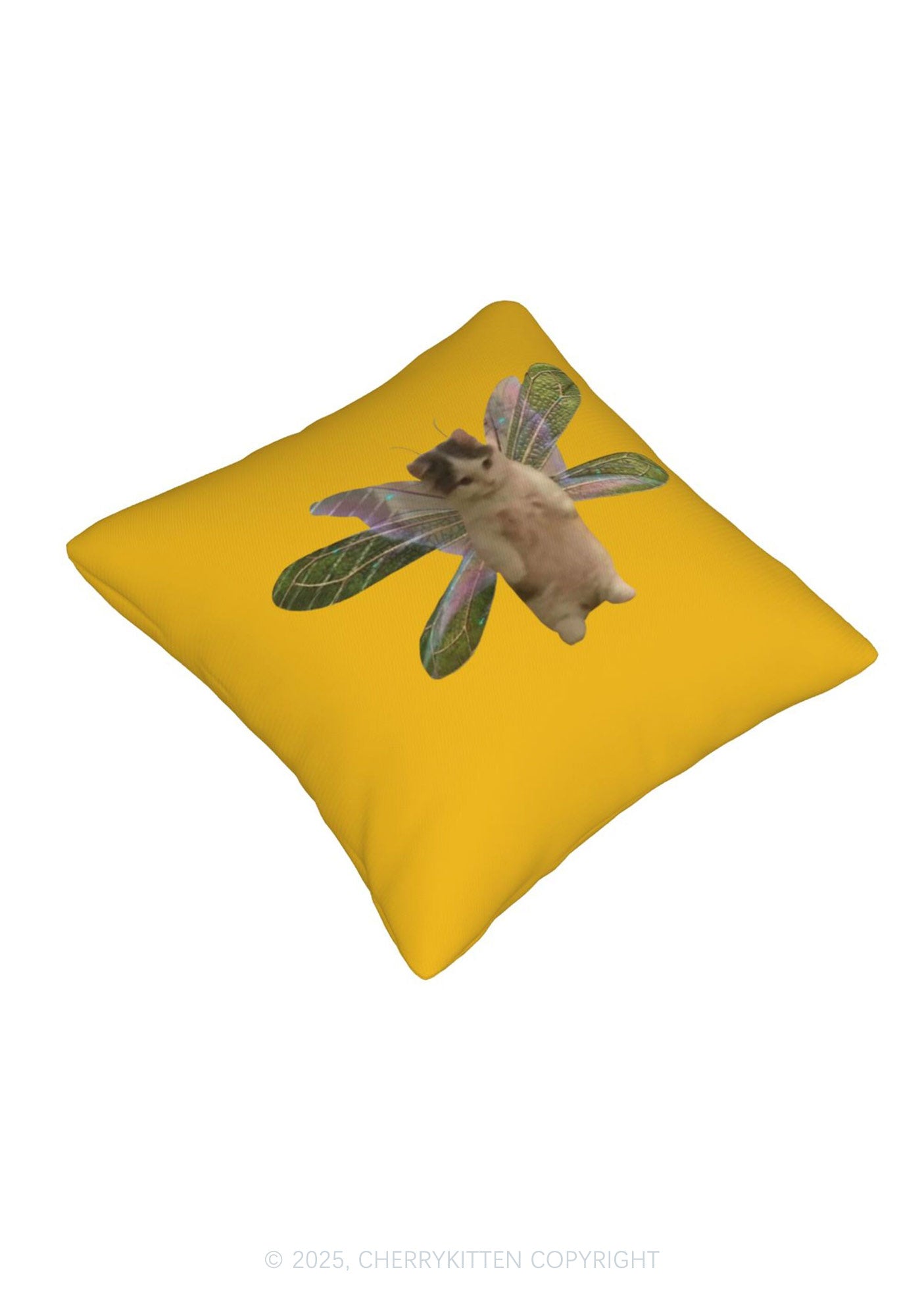 Fairycat Wings Y2K Throw Pillow Cover Cherrykitten