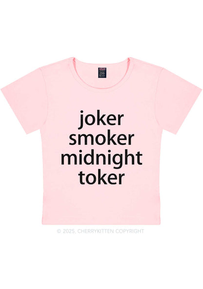 Joker Smoker Midnight Toker Y2K Baby Tee Cherrykitten