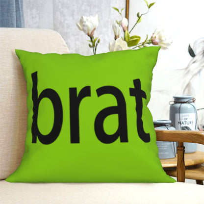 Green Brat Y2K Throw Pillow Cover Cherrykitten