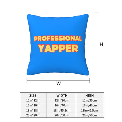 Professional Yapper Y2K Throw Pillow Cover Cherrykitten