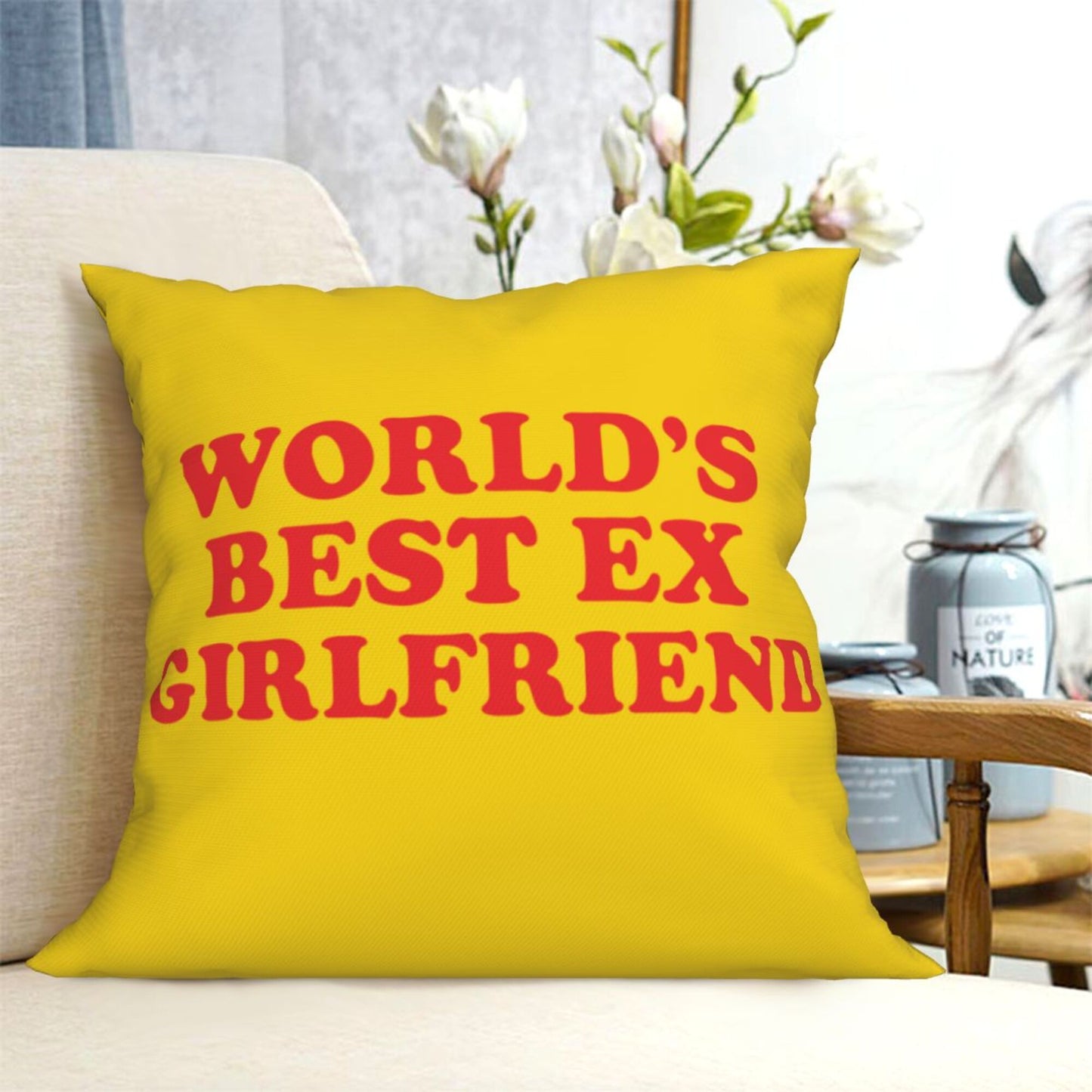 Best Ex Girlfriend Y2K Throw Pillow Cover Cherrykitten