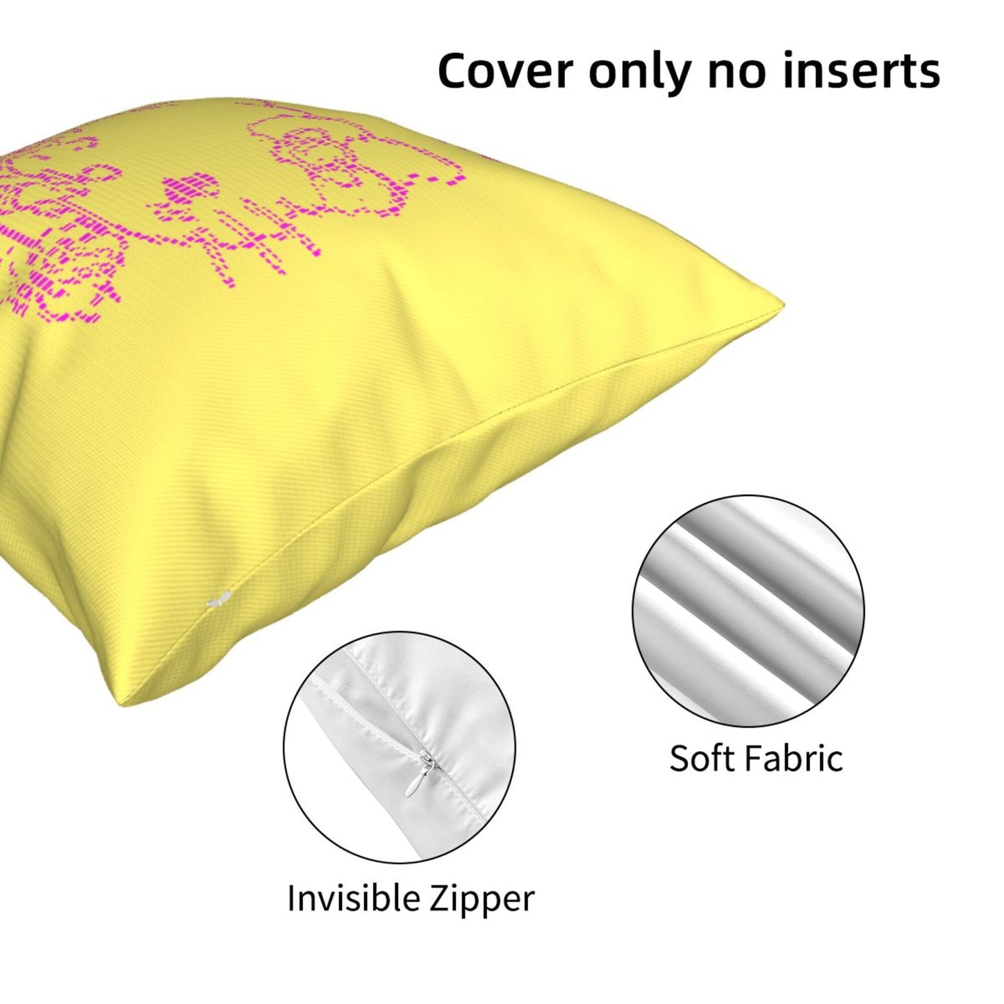 Sorry About Lipgloss Y2K Throw Pillow Cover Cherrykitten