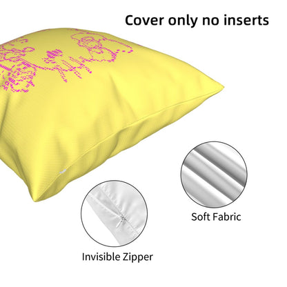 Sorry About Lipgloss Y2K Throw Pillow Cover Cherrykitten