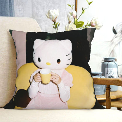 Kitten Afternoon Tea Y2K Throw Pillow Cover Cherrykitten