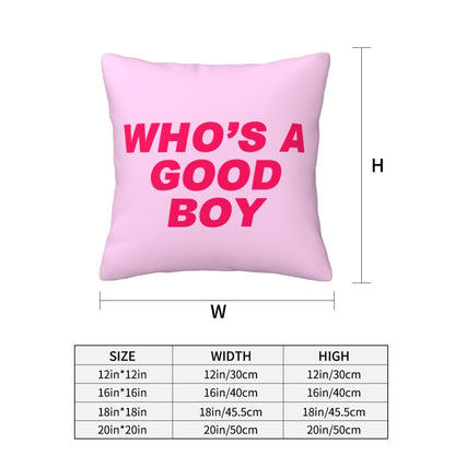 Who's A Good Boy Y2K Throw Pillow Cover Cherrykitten