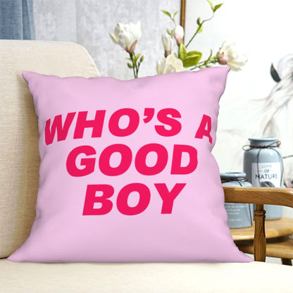 Who's A Good Boy Y2K Throw Pillow Cover Cherrykitten