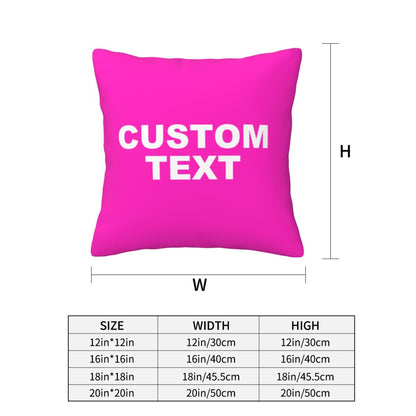 Custom Personalized Text Y2K Throw Pillow Cover Cherrykitten