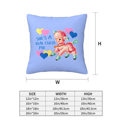 She's A Real Cutie Pie Y2K Throw Pillow Cover Cherrykitten