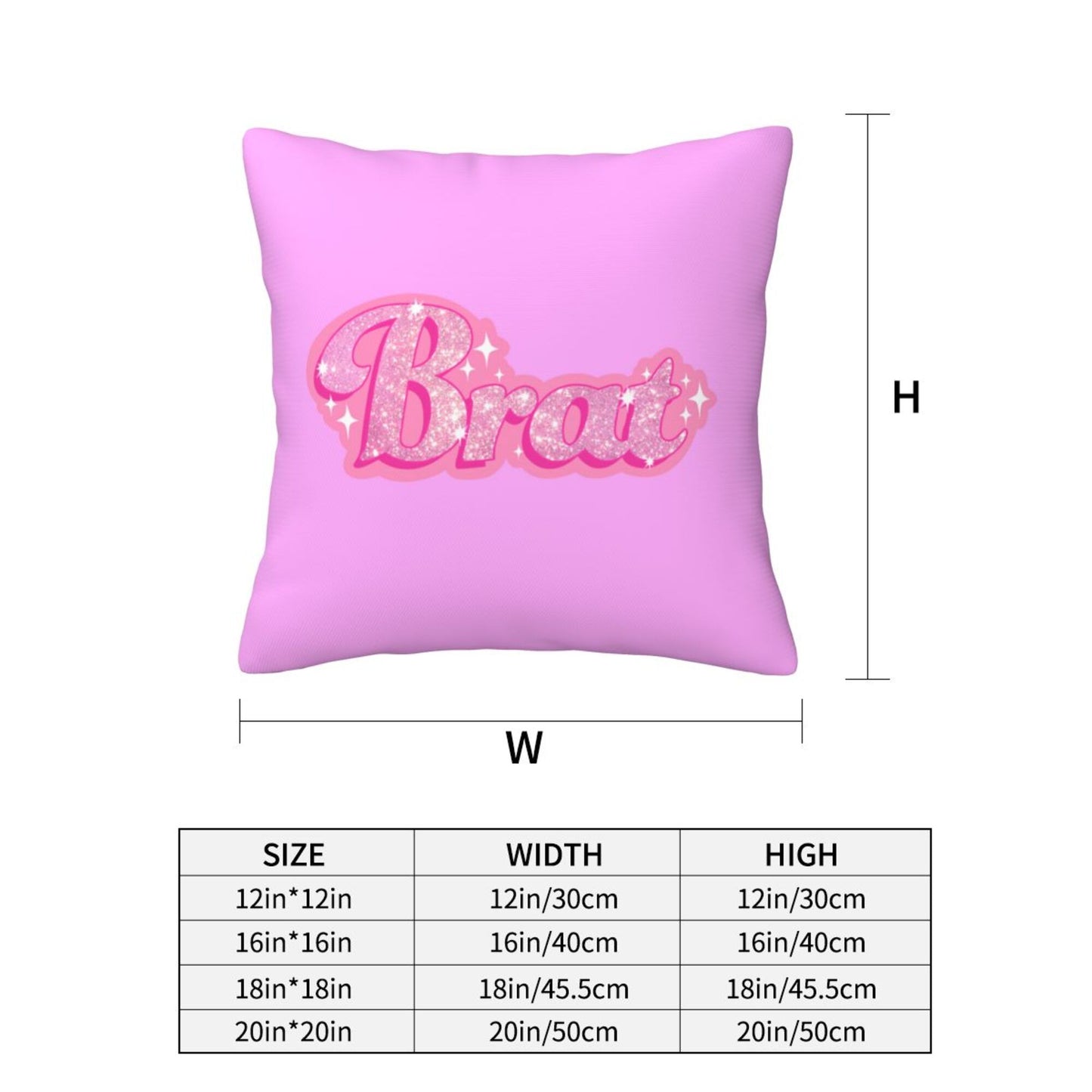 Brat Y2K Throw Pillow Cover Cherrykitten