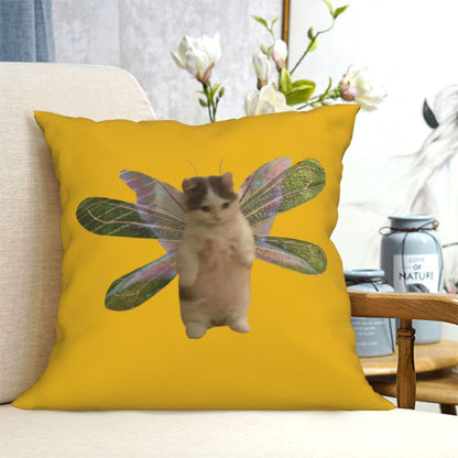 Fairycat Wings Y2K Throw Pillow Cover Cherrykitten