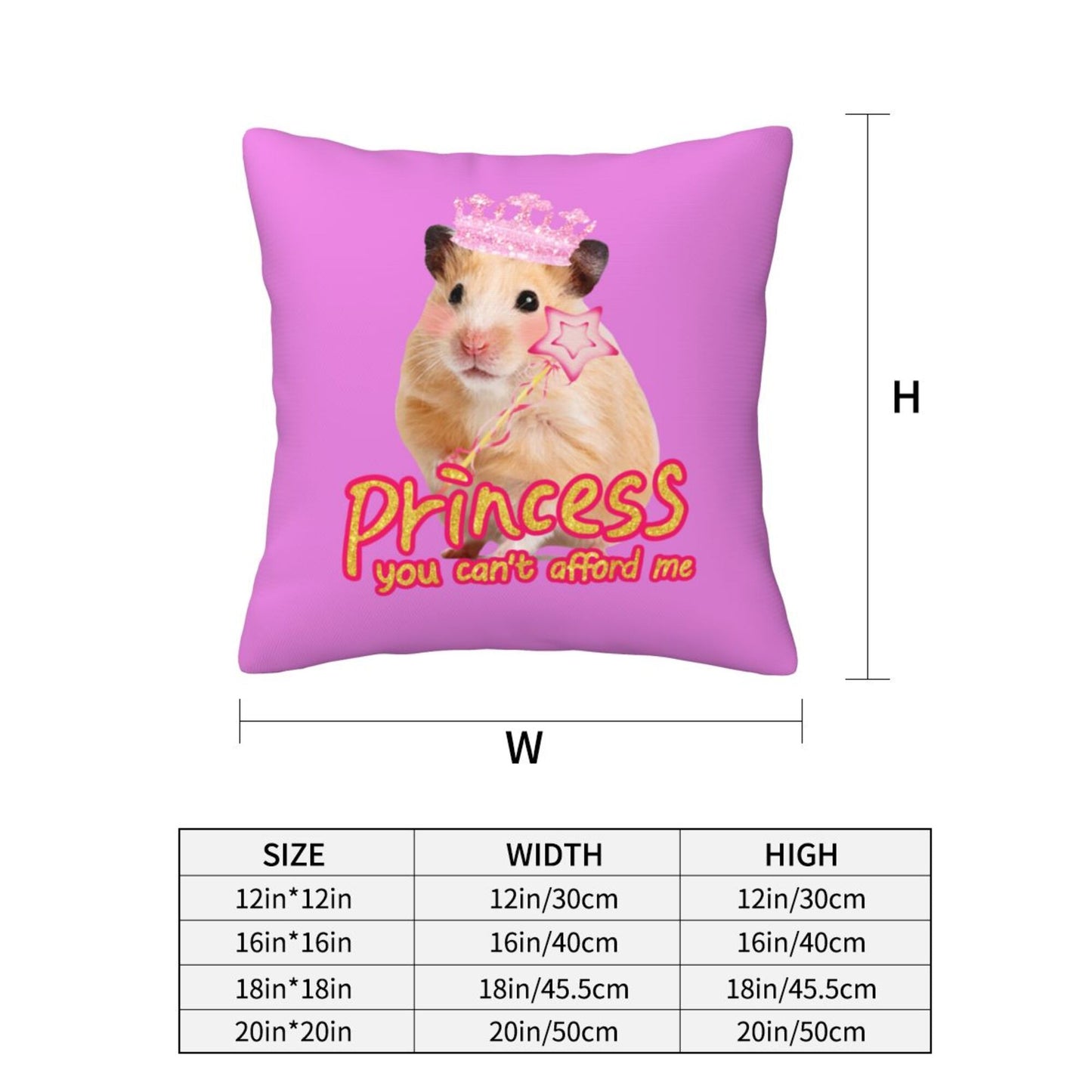 Princess You Cant Afford Me Y2K Throw Pillow Cover Cherrykitten