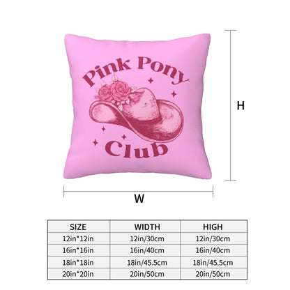 Pink Pony Club Y2K Throw Pillow Cover Cherrykitten