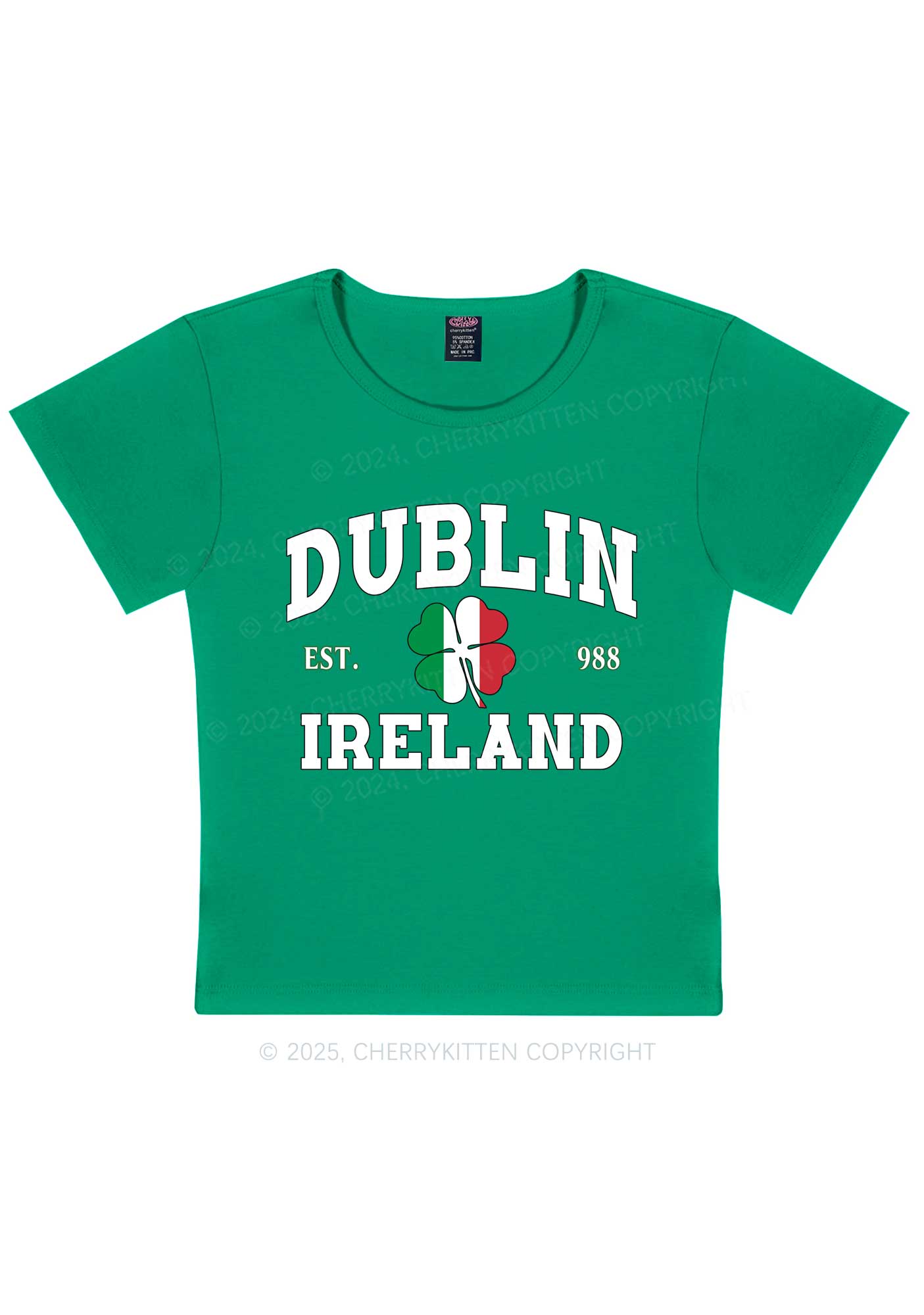 Dublin Ireland St Patricks Y2K Baby Tee Cherrykitten