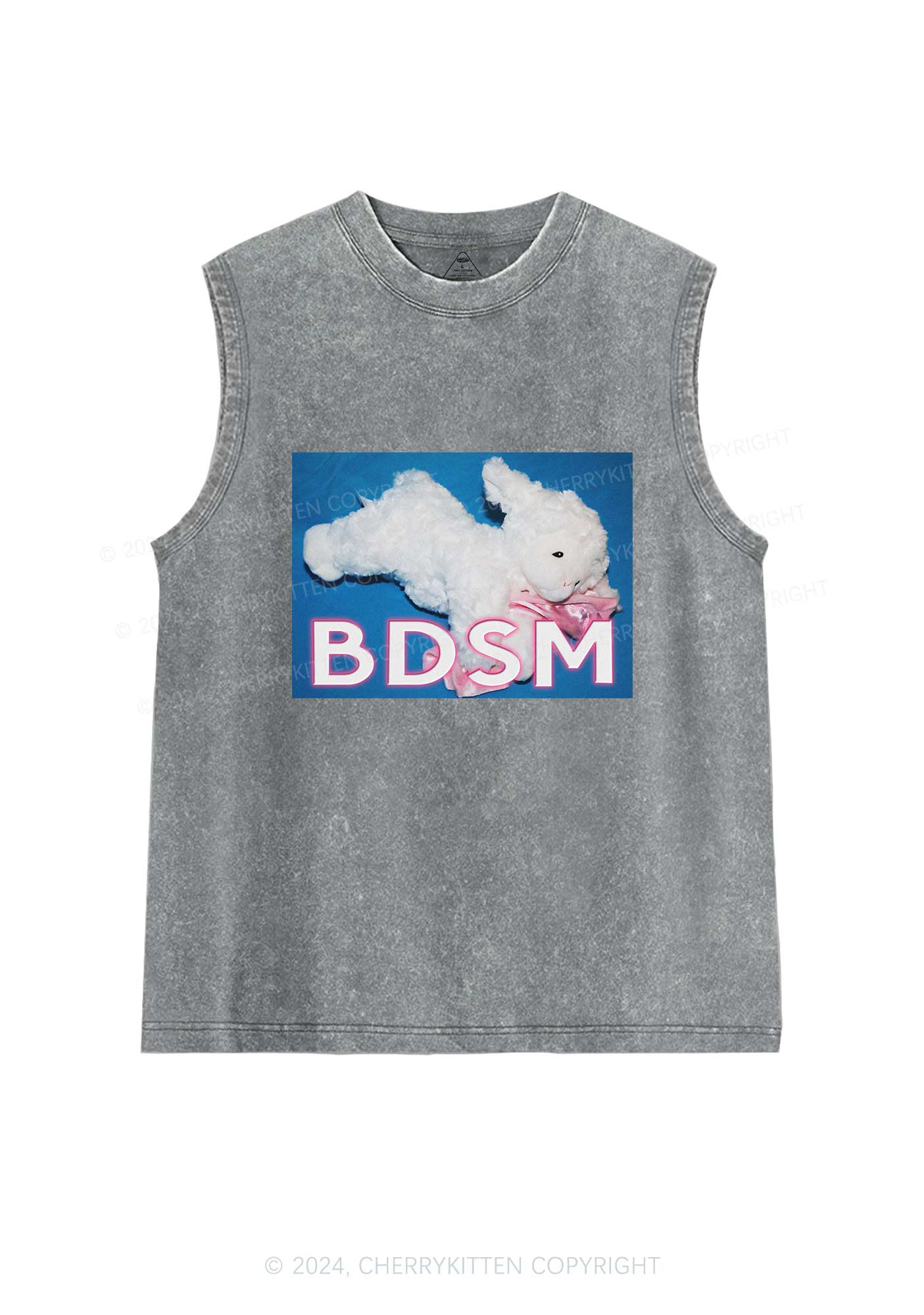 BDSM Goat Y2K Washed Tank Cherrykitten