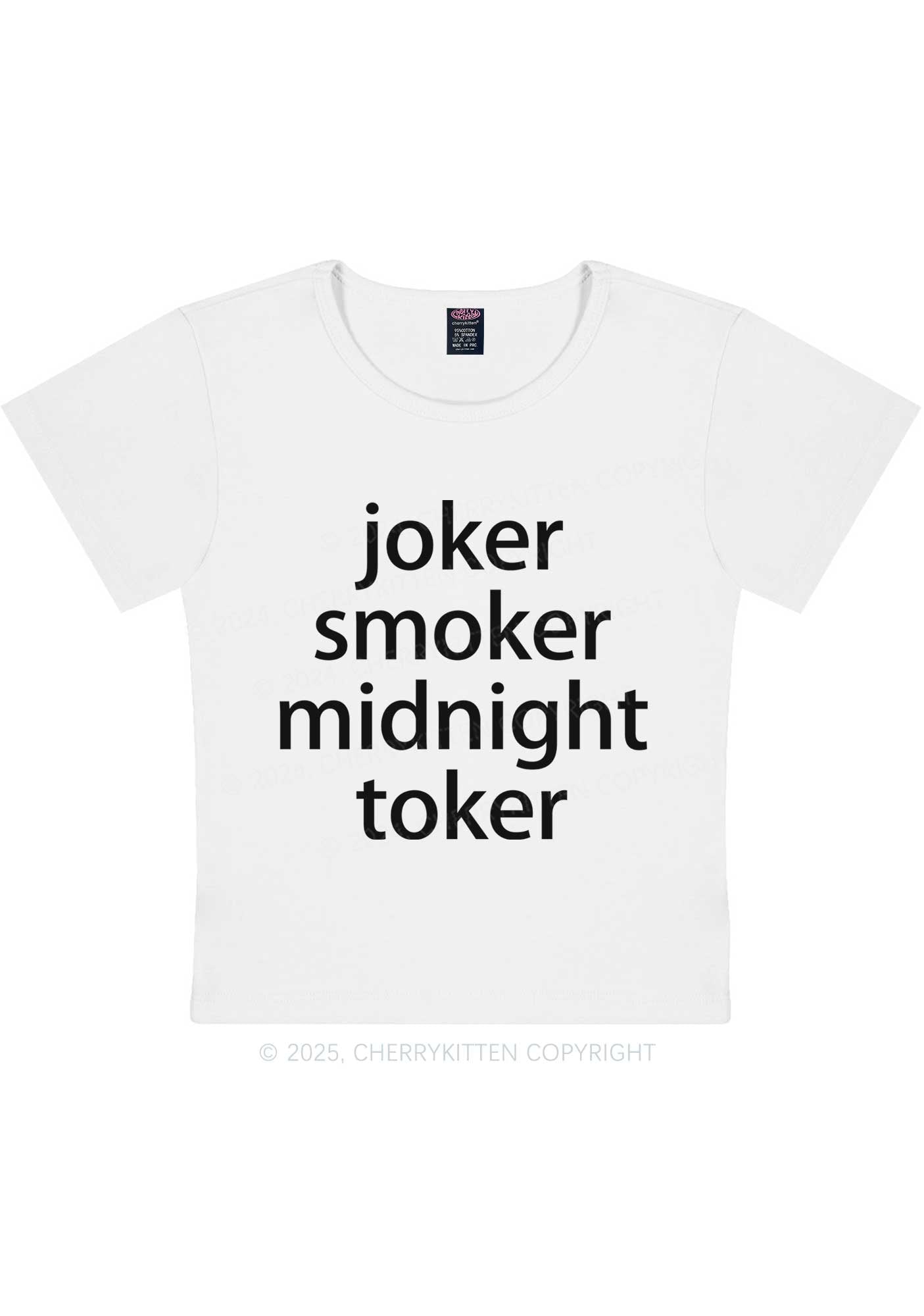 Joker Smoker Midnight Toker Y2K Baby Tee Cherrykitten