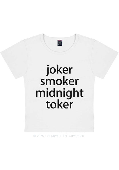 Joker Smoker Midnight Toker Y2K Baby Tee Cherrykitten