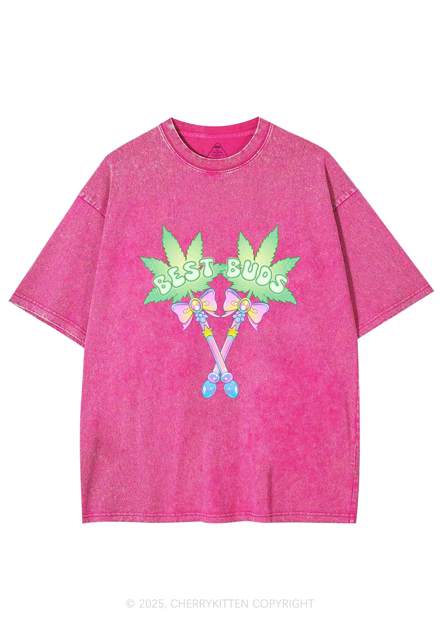 Best Buds Y2K Washed Tee Cherrykitten