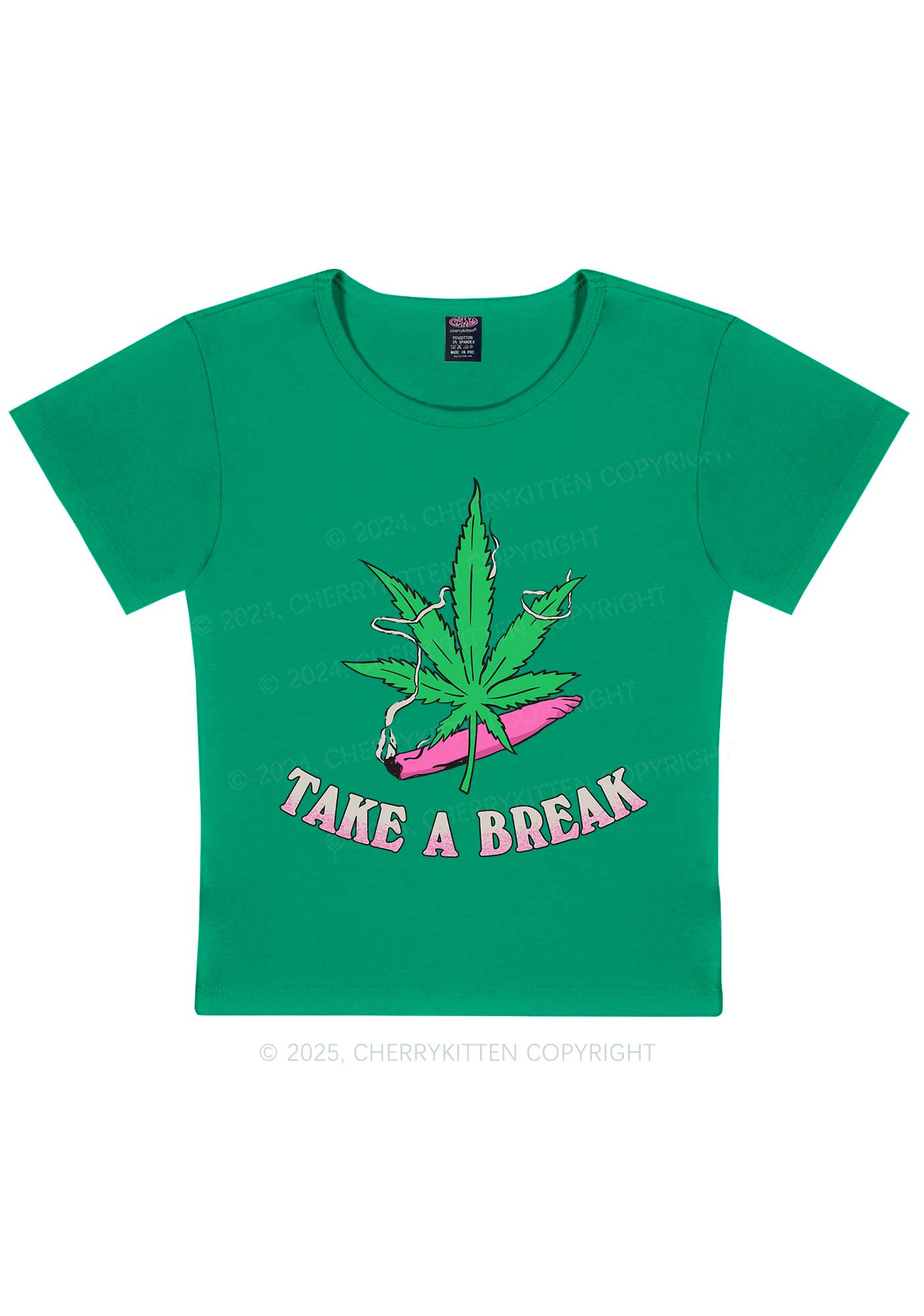 Take A Break Y2K Baby Tee Cherrykitten