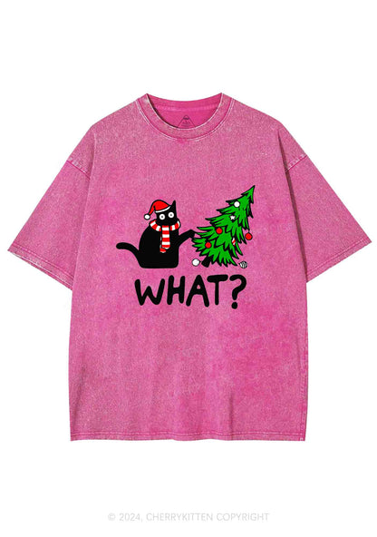 What Christmas Tree Y2K Washed Tee Cherrykitten