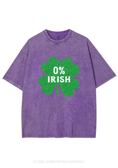 Zero Percent Irish St Patricks Y2K Washed Tee Cherrykitten