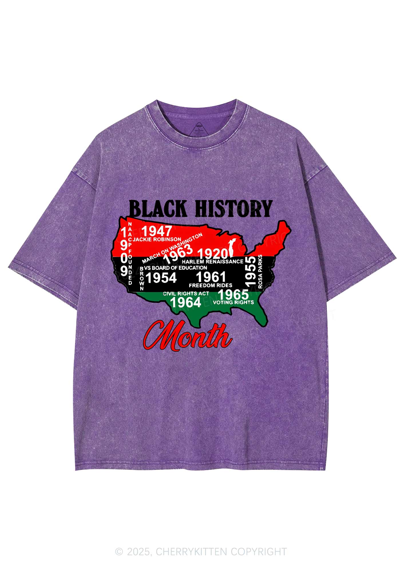 Black History Month Y2K Washed Tee Cherrykitten