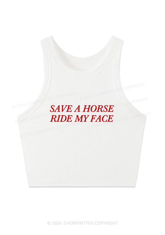 Ride My Face Y2K Crop Tank Top Cherrykitten